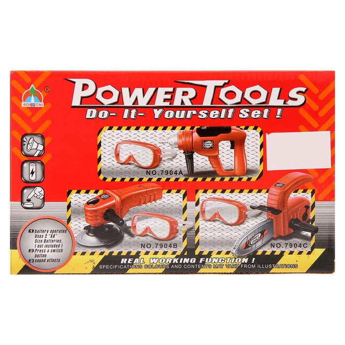 Углошлифовальная машина «Вжик», с очками, работает от батареек