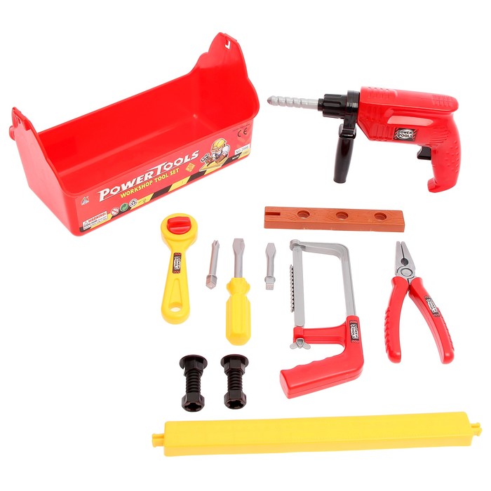 Набор инструментов, в ящике, "Крути сверли", 13 предметов