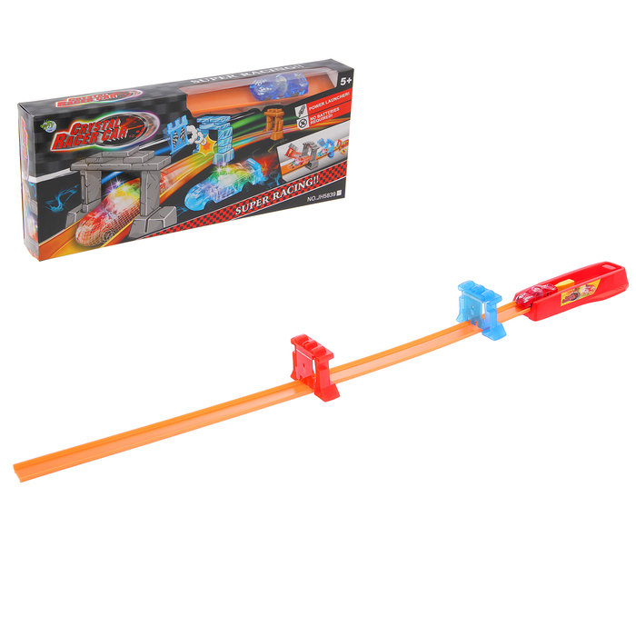 Автотрек "Crystal", световые эффекты, работает от батареек