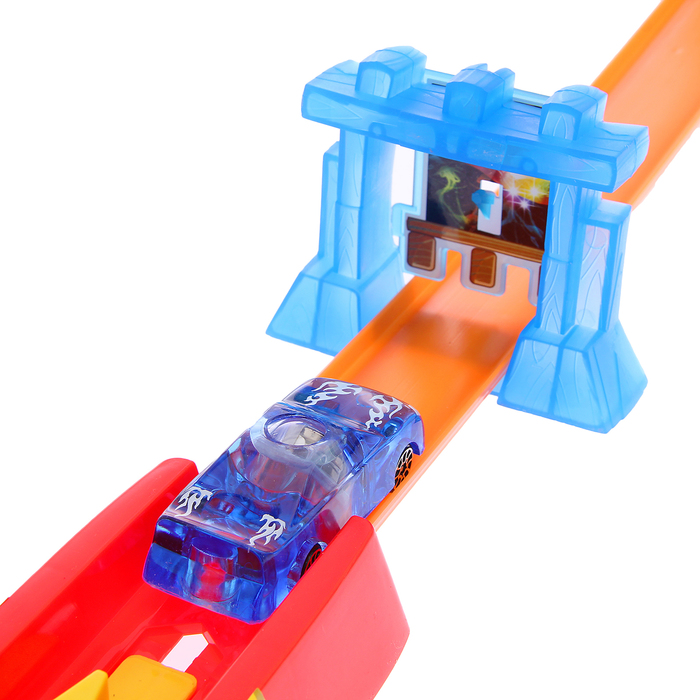 Автотрек "Crystal", световые эффекты, работает от батареек