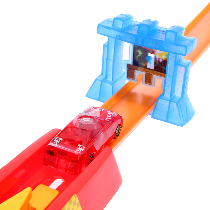 Автотрек "Crystal", световые эффекты, работает от батареек