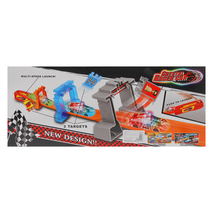 Автотрек "Crystal", световые эффекты, работает от батареек