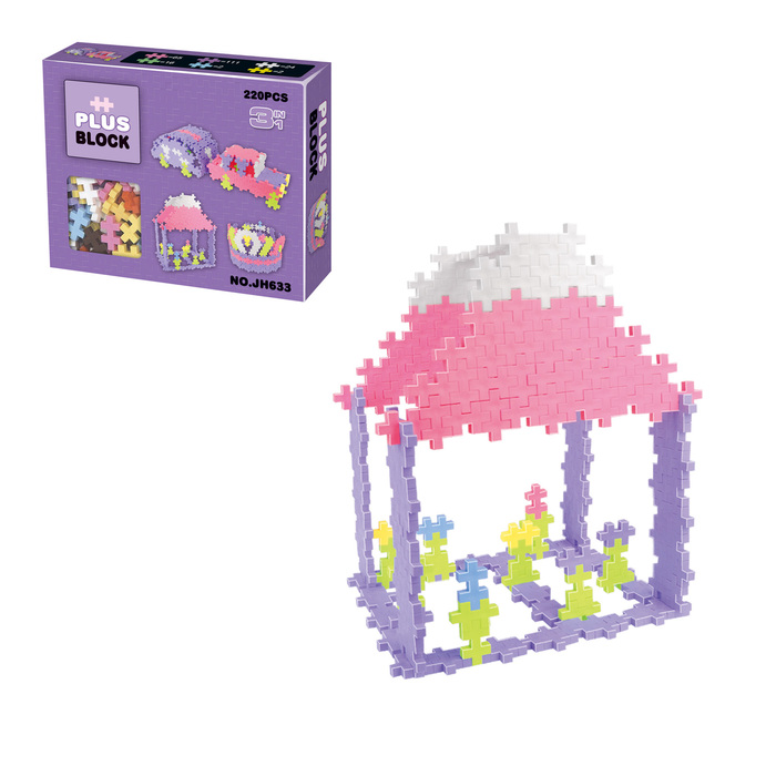 Конструктор PLUS BLOCK «Беседка», 3 варианты сборки, 220 деталей