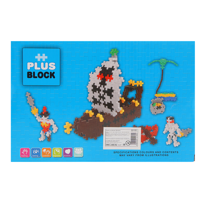 Конструктор PLUS BLOCK «Пиратский корабль», 360 деталей