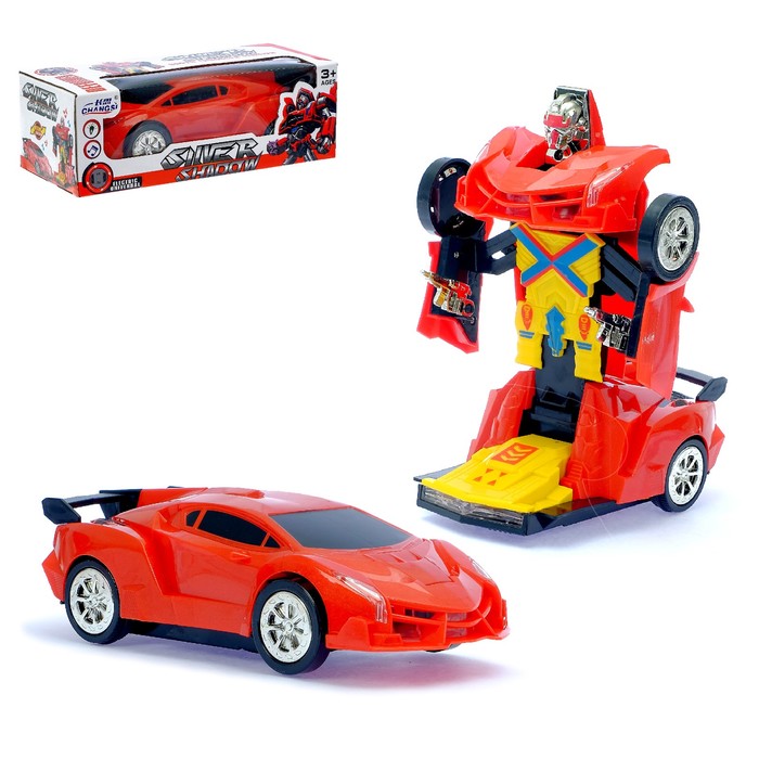 Машина-трансформер «Автобот», световые и звуковые эффекты, работает от батареек