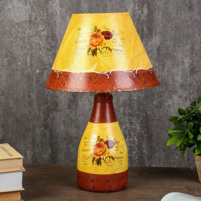 Настольная лампа "Вильям" 1x60w E27 мультиколор 25x25x40см