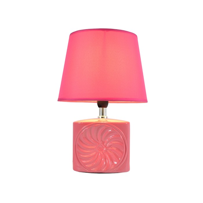 Настольная лампа "Тибертиус" 1x60w E27 розовый 20x20x31см