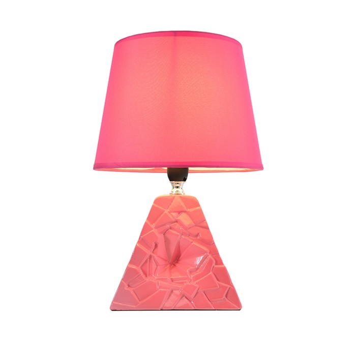 Настольная лампа "Фестус" 1x60w E27 розовый 20x20x31см