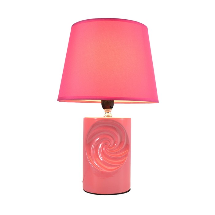 Настольная лампа "Флориэнус" 1x60w E27 розовый 20x20x31см