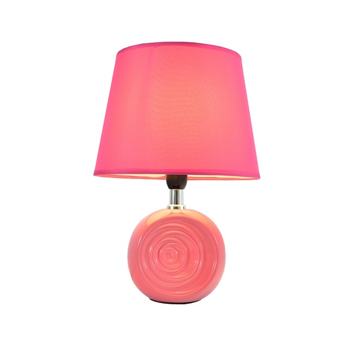 Настольная лампа "Аксис" 1x60w E27 розовый 20x20x31см