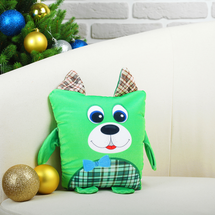 Мягкая подушка-игрушка антистресс с карманом "Рики" 02