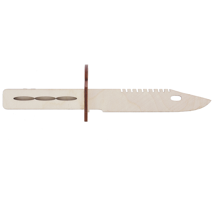 Заготовка деревянная "Нож прямой с зазубренным лезвием"