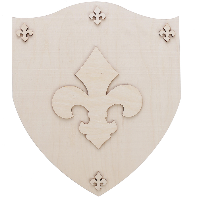 Заготовка деревянная "Щит в виде герба №1"  МИКС