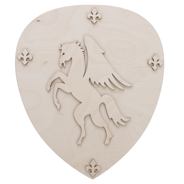 Заготовка деревянная "Щит овальный №2"  МИКС