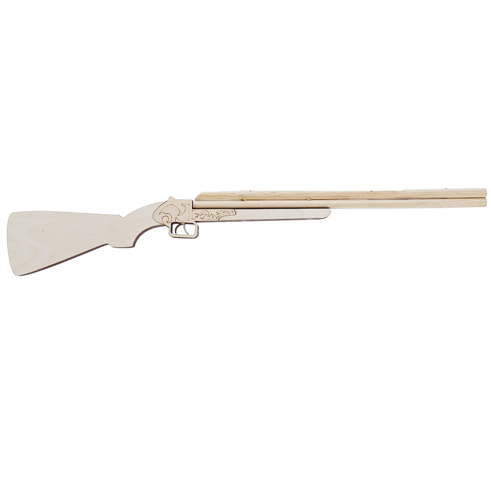 Заготовка деревянная "Охотничье ружье двустволка верт."