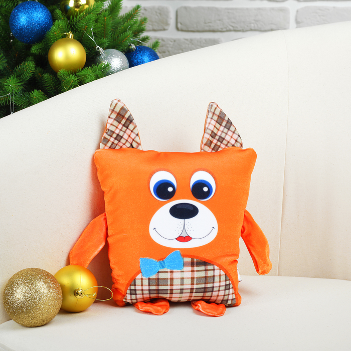 Мягкая подушка-игрушка антистресс с карманом "Рики" 01