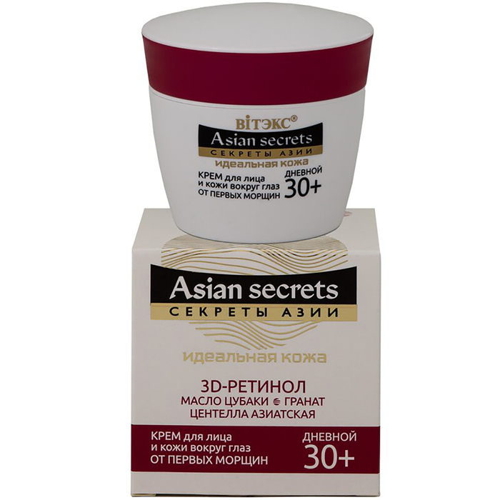 Дневной крем для лица и кожи вокруг глаз Bitэкс "Секреты азии", от первых морщин, возраст 30+, 45 мл