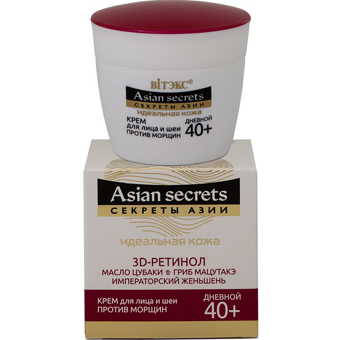 Дневной крем для лица и шеи Bitэкс "Секреты азии", от морщин, возраст 40+, 45 мл