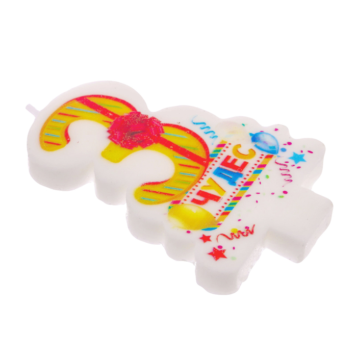 Свеча цифра 3 " Чудес"