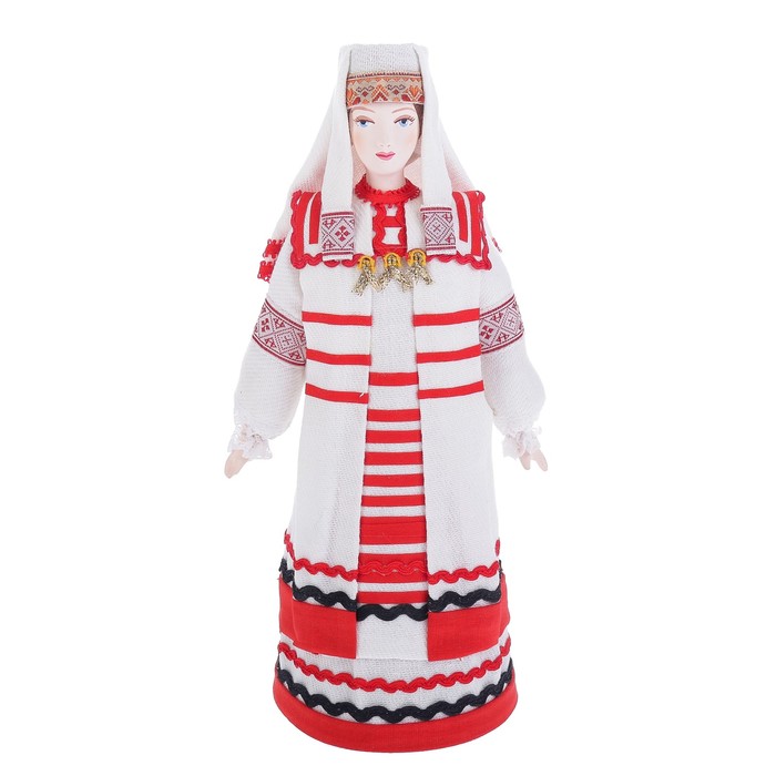 Сувенирная кукла "Девичий традиционный костюм кон.19 -нач. 20 вв. Вятская губерния"