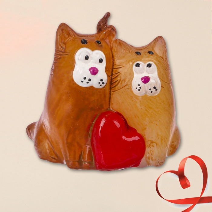 Свеча формовая "Влюбленные коты", 5 см