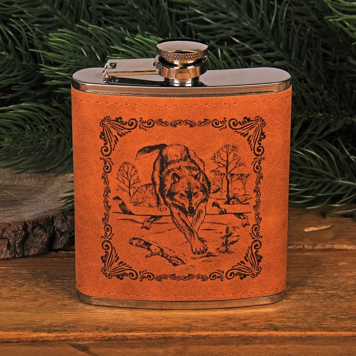 Фляжка "Волк", 210 мл