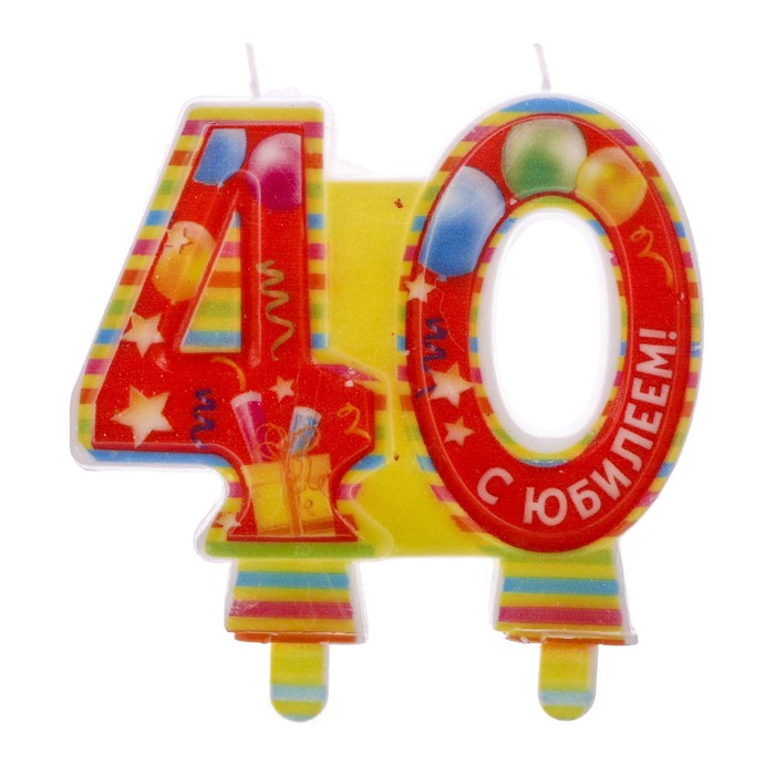 Свеча в торт цифра "40"
