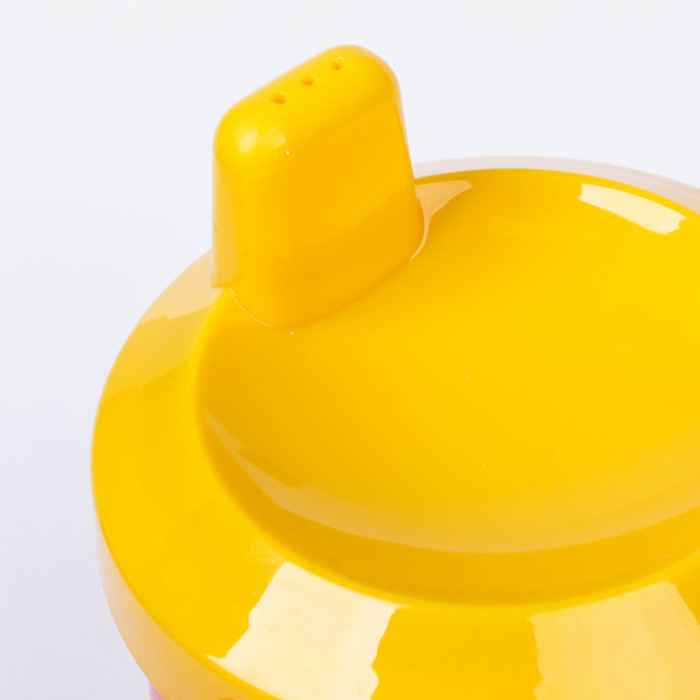 Кружка-поильник «Зайка» с твёрдым носиком, 225 мл, от 6 мес., цвет красный