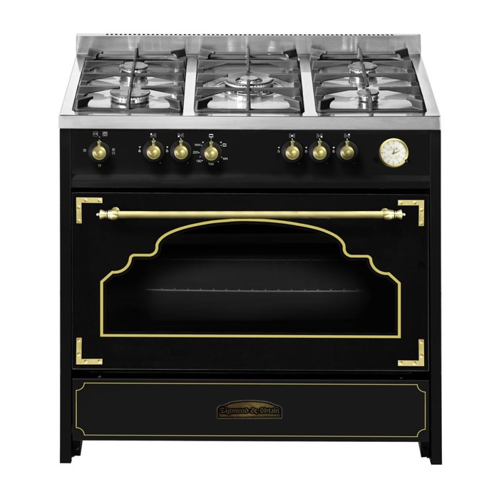 Плита газовая Zigmund & Shtain VGG 40.92 A, 5 конфорок, 116 л, газ. духовка, черная