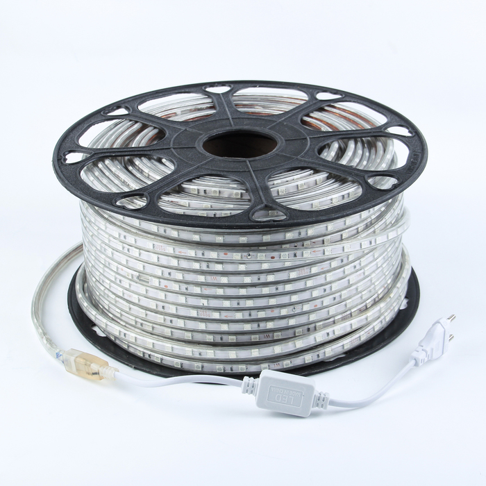 Светодиодная лента 220В,SMD5050, 100 м, IP68, 60 LED, 16-18 Лм/LED, AC, МУЛЬТИ