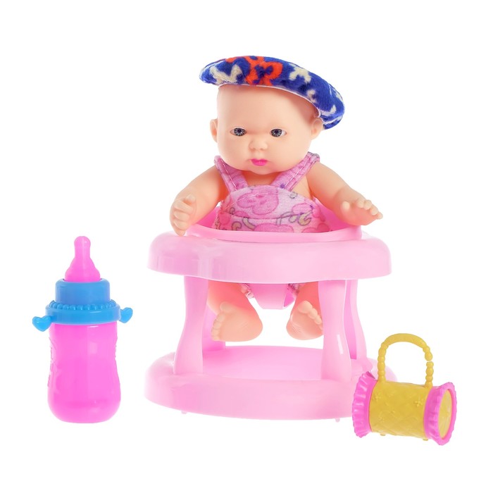 Пупс "Дара" в костюмчике, с аксессуарами, цвета МИКС