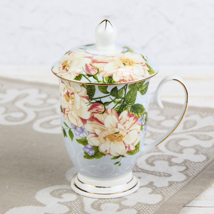 Кружка "Астра", с керамической крышкой