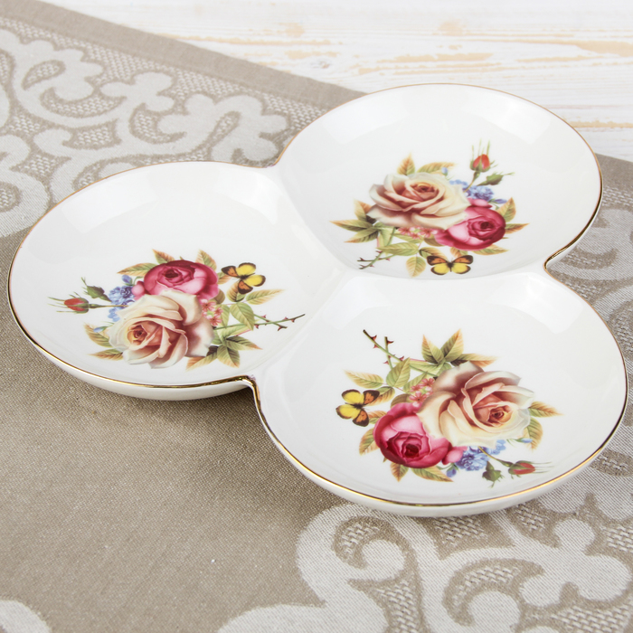 Менажница "Бабочка", 3 секции