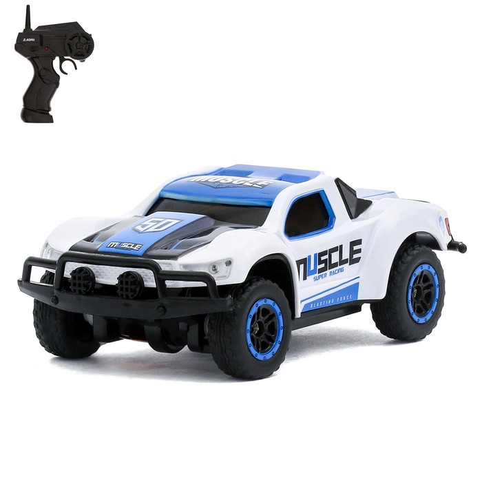 Машина радиоуправляемая "Багги", работает от батареек, полный привод, 4WD, световые эффекты