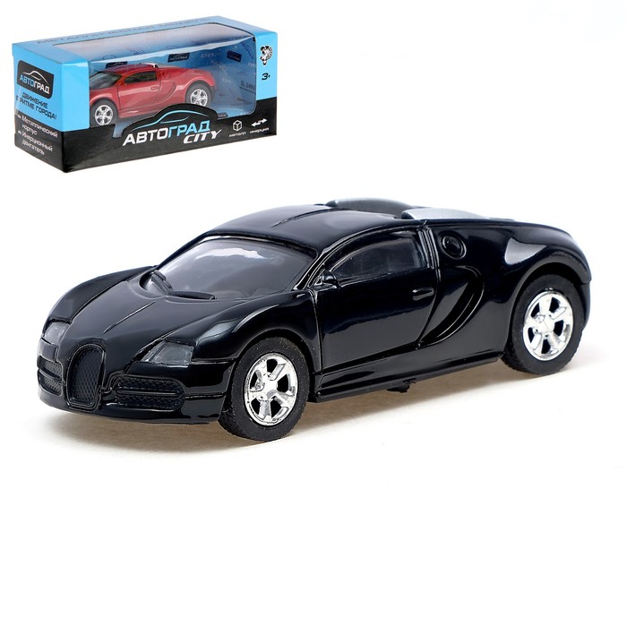 Машина металлическая "Вейрон", инерционная, свет, масштаб 1:43, цвета МИКС