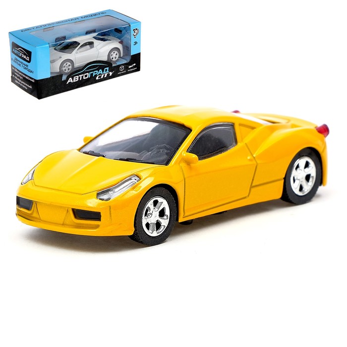 Машина металлическая "Купе", инерционная, свет, масштаб 1:43, цвета МИКС