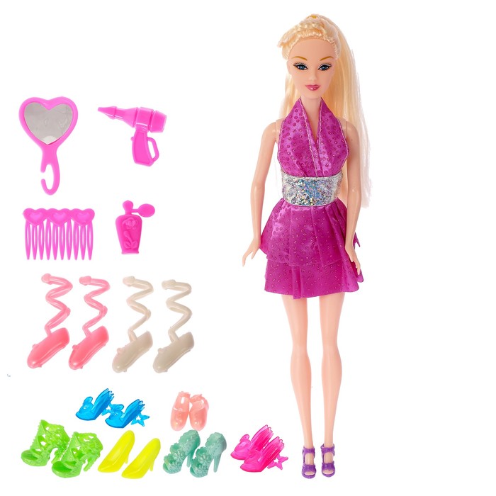 Кукла модель "Ариана" в платье с аксессуарами, МИКС