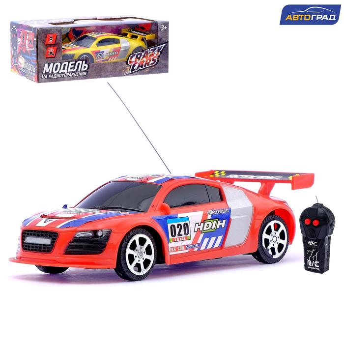 Машина радиоуправляемая "Болид", работает от батареек, цвета МИКС