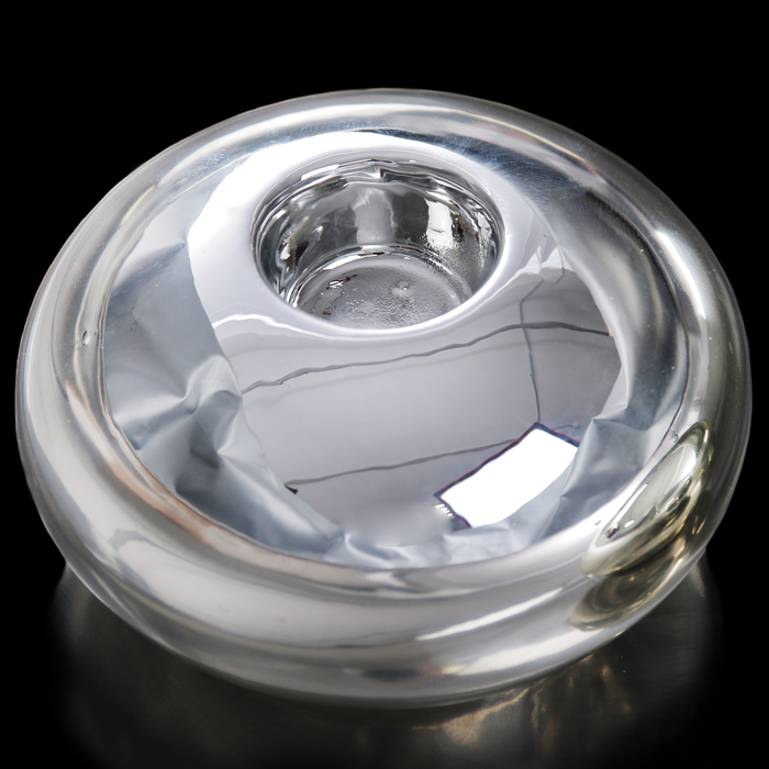 Подсвечник керамика на 1 свечу "Зеркальный полушар" МИКС 3,7х8х8 см