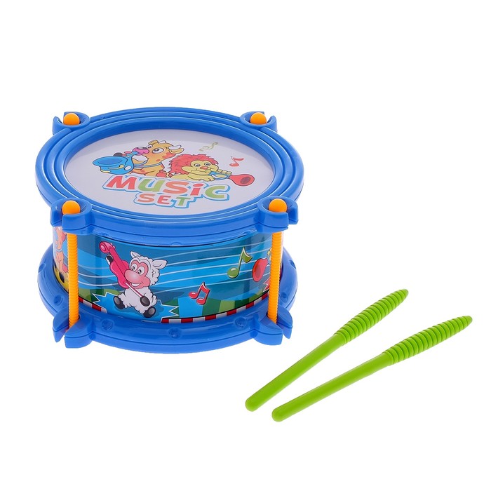 Игрушка "Барабан Весёлые зверята", МИКС