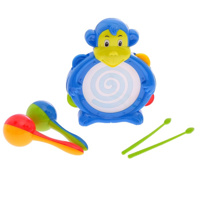 Набор музыкальных инструментов "Обезьянка", 3 предмета, МИКС