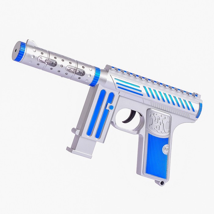 Пистолет "Бандит", световые и звуковые эффекты, работает от батареек, цвета МИКС