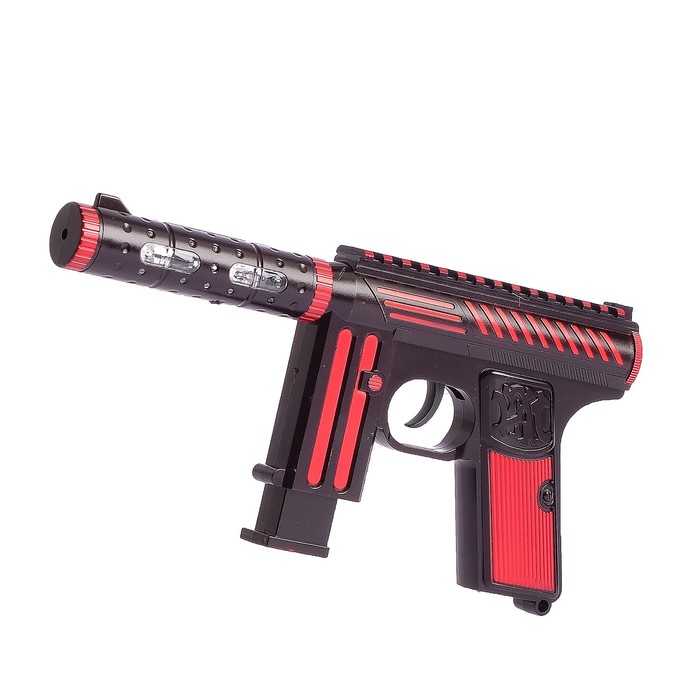 Пистолет "Бандит", световые и звуковые эффекты, работает от батареек, цвета МИКС