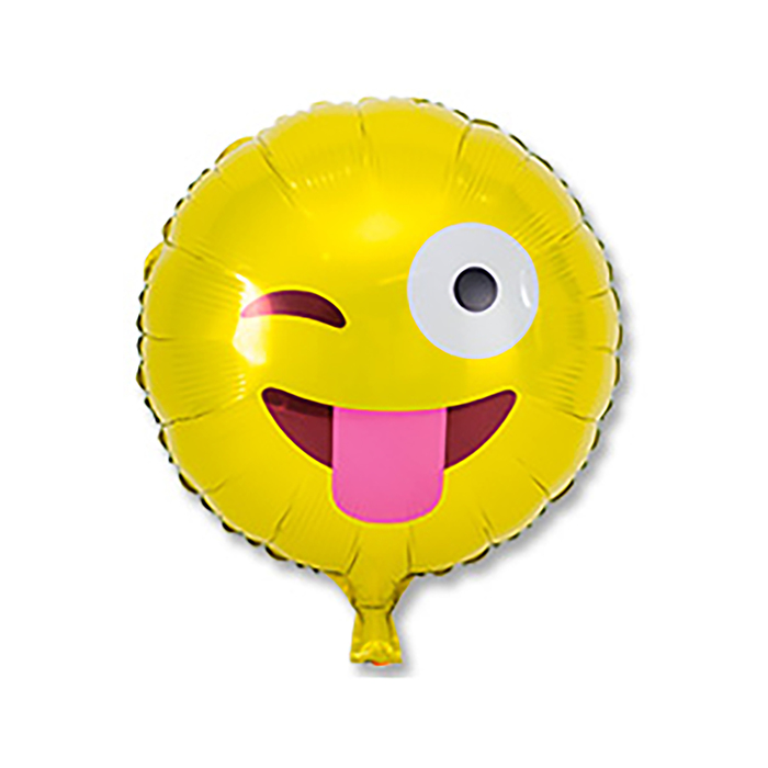 Шар фольгированный 18" "Эмоции смайлик подмигивающий"