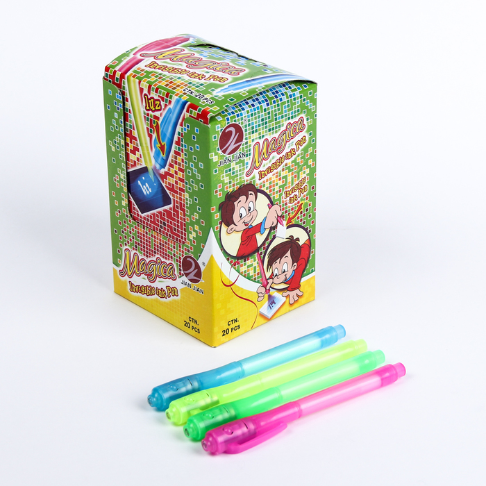 Маркер Шпион с невидимыми чернилами (надпись видно при подсвечивании фонариком) 241536