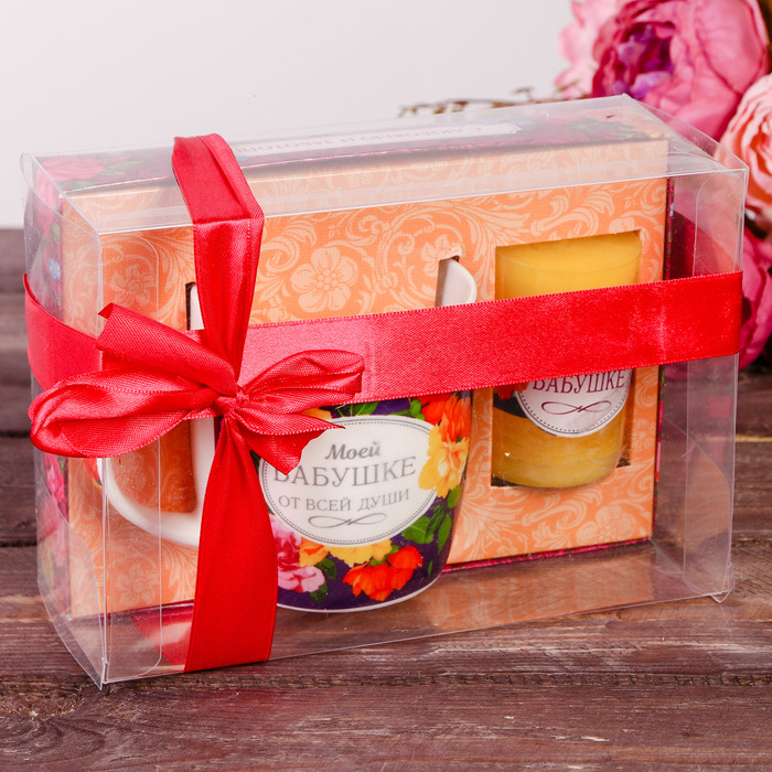 Набор "Моей бабушке" кружка 300 мл, свеча