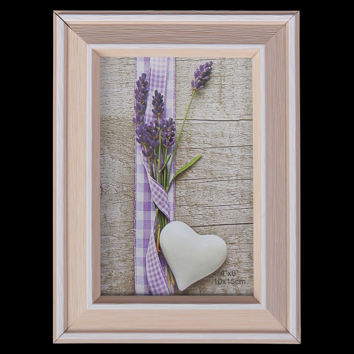 Фоторамка пластик 10х15 см "Сильвия" персиковая