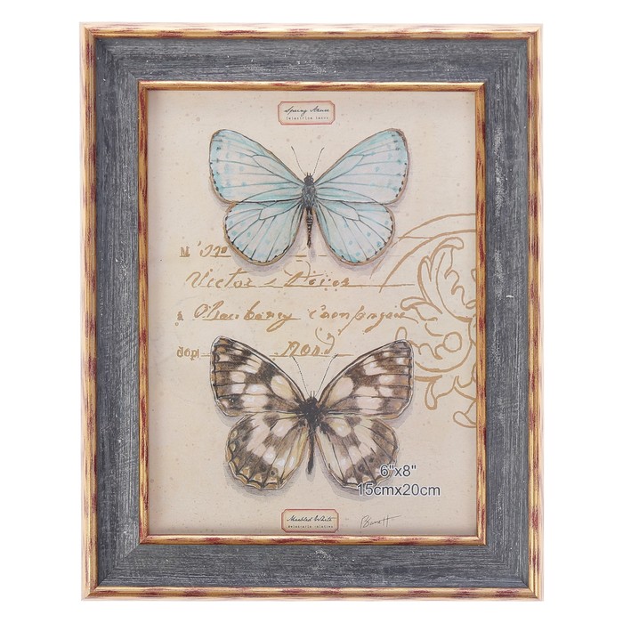 Фоторамка пластик 15х20 см "Джинса с золотом"