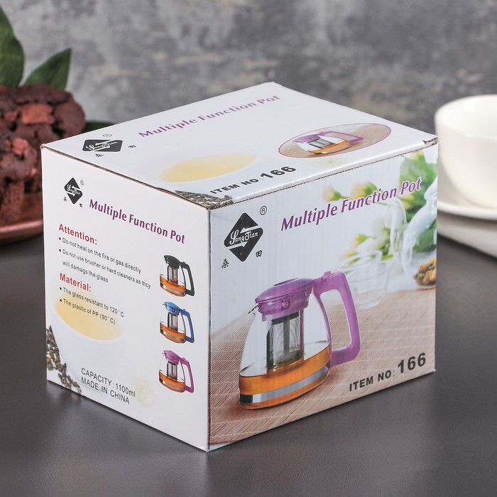 Чайник заварочный 1,28 л "Душевность", цвета МИКС