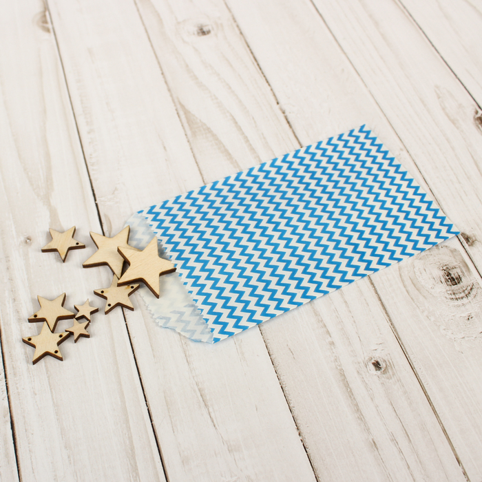 Пакет фасовочный "Синие зигзаги", 8 х 15 см